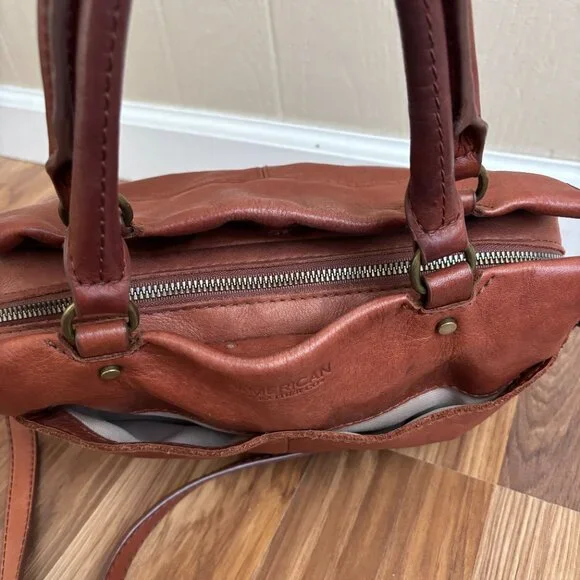 American Leather Co. Sequoia Satchel Purse Bag - Picture 10 of 13